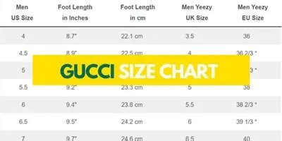 gucci shoe size chart women's.